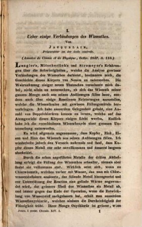 Journal für praktische Chemie : practical applications and applied chemistry ; covering all aspects of applied chemistry, 14. 1838