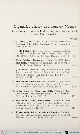 Ölgemälde älterer und neuerer Meister (Nr. 160-248)
