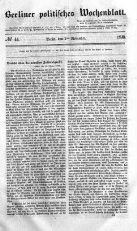 No 44, 1. November 1839