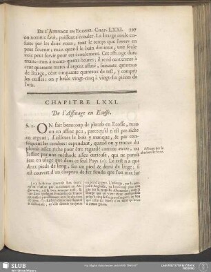 Chapitre LXXI. De l'Affinage en Ecosse