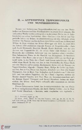 II. Antwerpener Teppichhändler und Musterzeichner