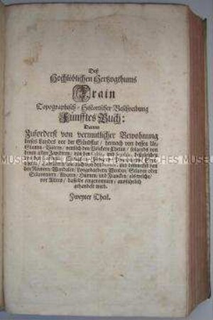 Topographisch-historische Beschreibung des Herzogtums Krain (Teil 2, Bücher 5-8)