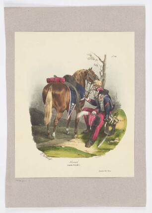 Hussard, Blatt 84 der Folge "Troupes françaises"