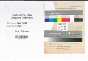 Entnazifizierung Wilhelm Bick , geb. 16.12.1899 (Lehrer)