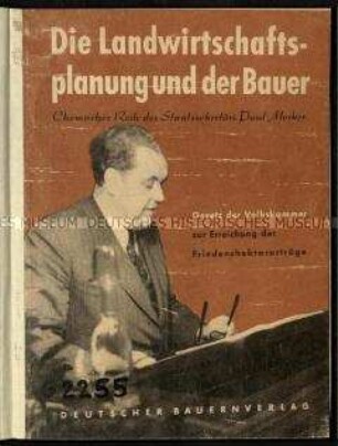 Rede des deutschen Politikers Paul Merker vom 25. Januar 1950 über die Landwirtschaftsplanung in der DDR