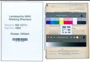 Entnazifizierung Wilhelm Klueser , geb. 03.01.1904 (Kohlenhaendler)