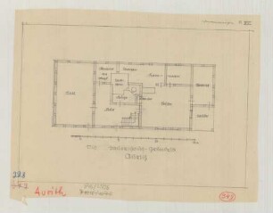 Aurith (Kreis Guben): Bauernhaus. Grundriss