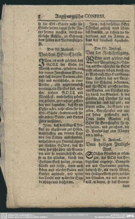 Der V. Articul. Vom heiligen Predigt-Amt
