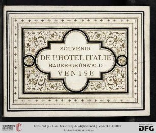 Souvenir de l'Hotel Italie Bauer-Grünwald, Venise