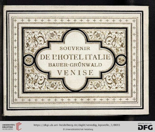 Souvenir de l'Hotel Italie Bauer-Grünwald, Venise