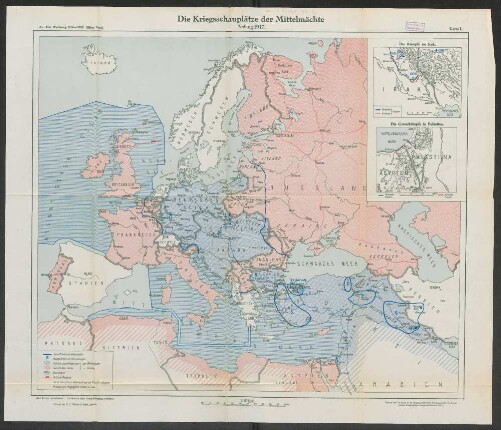 Karte 1. Die Kriegsschauplätze der Mittelmächte Anfang 1917.