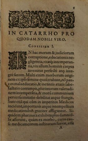 Consiliorum et epistolarum medicinalium liber ..., 1. 1591