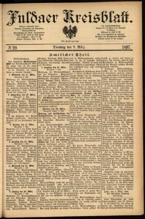 Ausgabe vom Dienstag, den 09. März 1897.