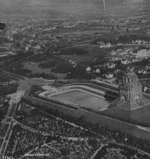 Völkerschlachtdenkmal in Leipzig : Blickrichtung Norden
