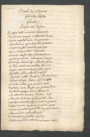 Caroli de Aquino fabulae selectae