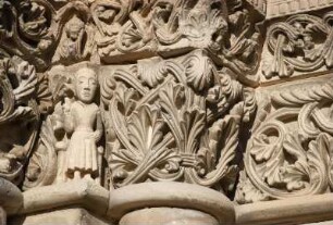 Frankreich. Poitou Charentes. Charente. Gensac la Pallue. Romanische Kirche. 12 Jahrhundert. Hochrelief