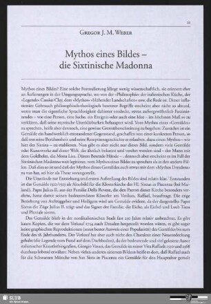 Mythos eines Bildes - die Sixtinische Madonna