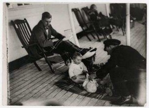 Auf der "Mauretania". Ein Anziehungspunkt auf dem Achterdeck