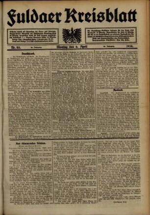 Ausgabe vom Montag, den 06. April 1914.