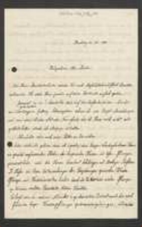 Brief von Georg Fischer an Unbekannt