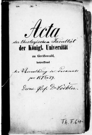 Dekanat Otto Zöckler