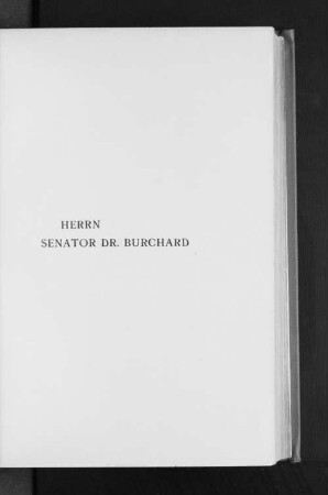 Herrn Senator Dr. Burchard