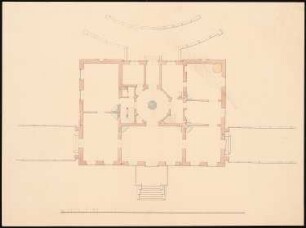 Schloss im klassizistischen Stil: Grundriss Erdgeschoss