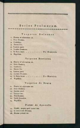 Organo. Vesperae per totum Annum. Series Psalmorum