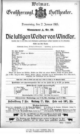 Die lustigen Weiber von Windsor
