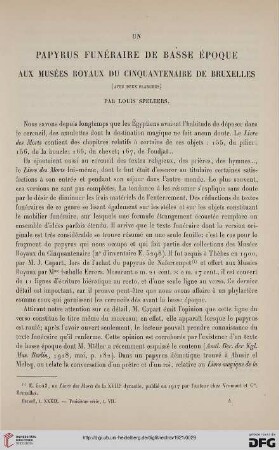 39: Un papyrus funéraire de basse époque aux Musées royaux du Cinquantenaire de Bruxelles