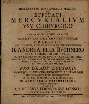 Diss. inaug. med. de efficaci mercurialium usu chirurgico