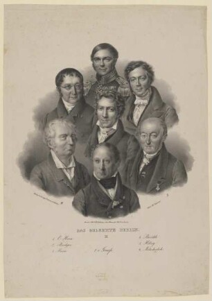 Gruppenbildnis mit Ernst Horn, Friedrich Theodor Poselger, Ernst Ludwig Heim (Das Gelehrte Berlin III.)
