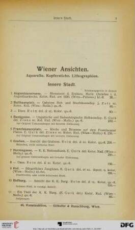 Wiener Ansichten (Nr. 1-135)