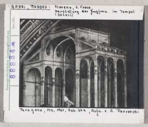 Taddeo Gaddi: Florenz, S. Croce, Baroncelli-Kapelle, Mariä Tempelgang, Detail