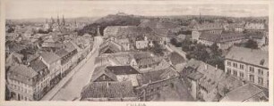 Fulda, Rundblick vom Turm d. Stadtpfarrkirche