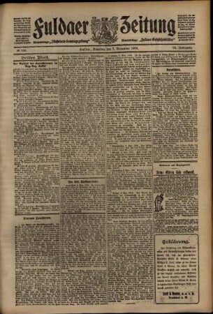 Dritte Ausgabe vom Samstag, den 07. November 1908.