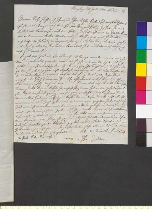 Brief von Zelter, Karl Friedrich an Goethe, Johann Wolfgang von