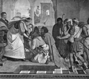 Acht Wandgemälde aus der Casa Bartholdy (Zuccari) in Rom — Joseph gibt sich seinen Brüdern zu erkennen