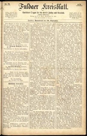 Ausgabe vom Samstag, den 28. September 1878.