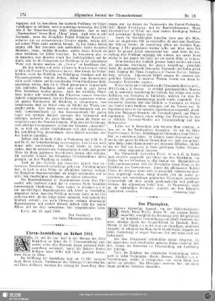 Uhren-Ausstellung zu Erfurt 1903