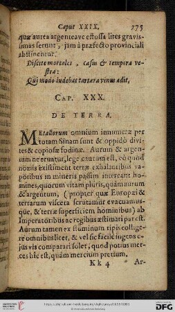 Caput XXX: De Terra