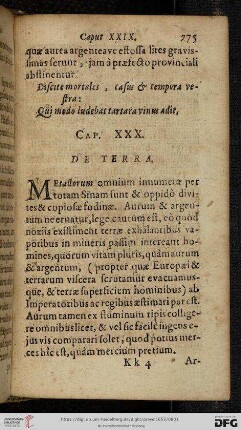 Caput XXX: De Terra