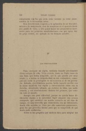 IV - Los preparativos