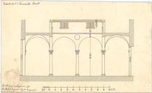 Stegmann, Carl von; Zeichnungen für Publikationen - Vorhalle der S. S. Annunziata (Schnitt)