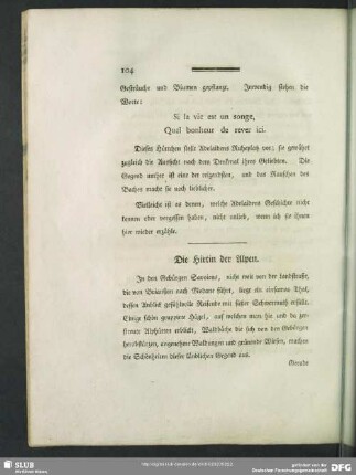 Die Hirtin der Alpen