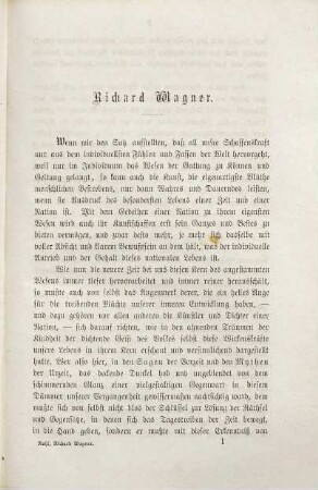 Richard Wagner : sein Leben und sein Schaffen ; ein populärer Vortrag