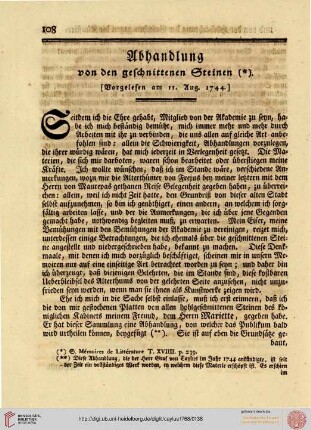 Abhandlung von den geschnittenen Steinen
