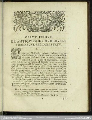 Caput Primum De Antiquissimo Muhlhusae Vicinaeque Regionis Statu