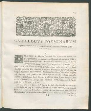 Catalogus Foeminarum