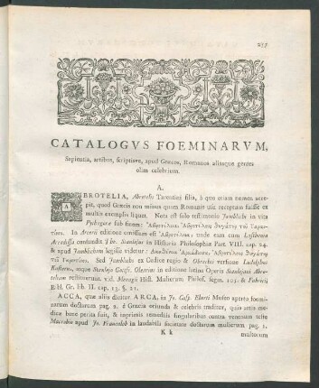 Catalogus Foeminarum